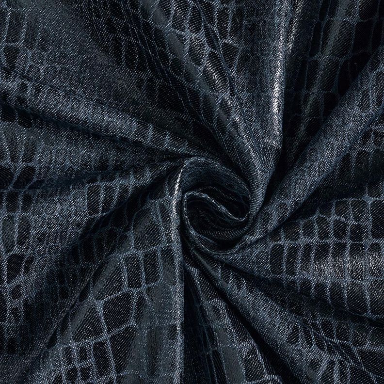 Viskosjeans i reptilstil – svartblå,  image number 3