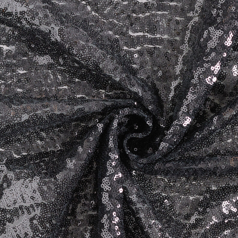 mikro-paljett-tyg enfärgat – svart,  image number 4