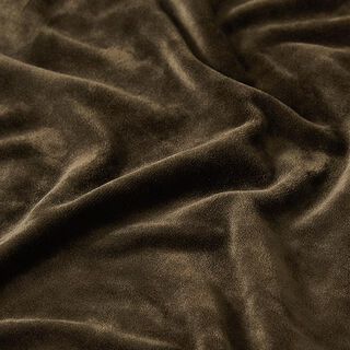 Stretchsammet Plyschtyg – mörkbrun, 