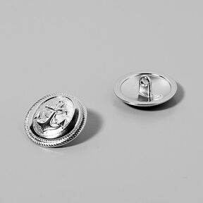 Metallknapp Ankare – silver metallic, 