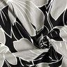 Stretchcrepe stora blommor – svart/ljusgrå,  thumbnail number 3