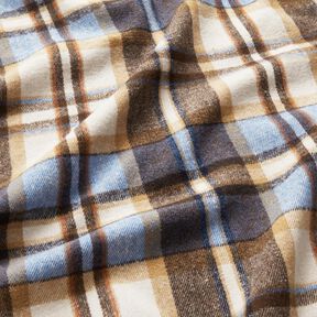 Jacktyg i flanell rutigt | Katia Fabrics – kungsblå/svartbrunt, 