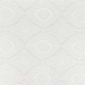 Dekorationstyg Jacquard dekorativa romber 275 cm – vit, 