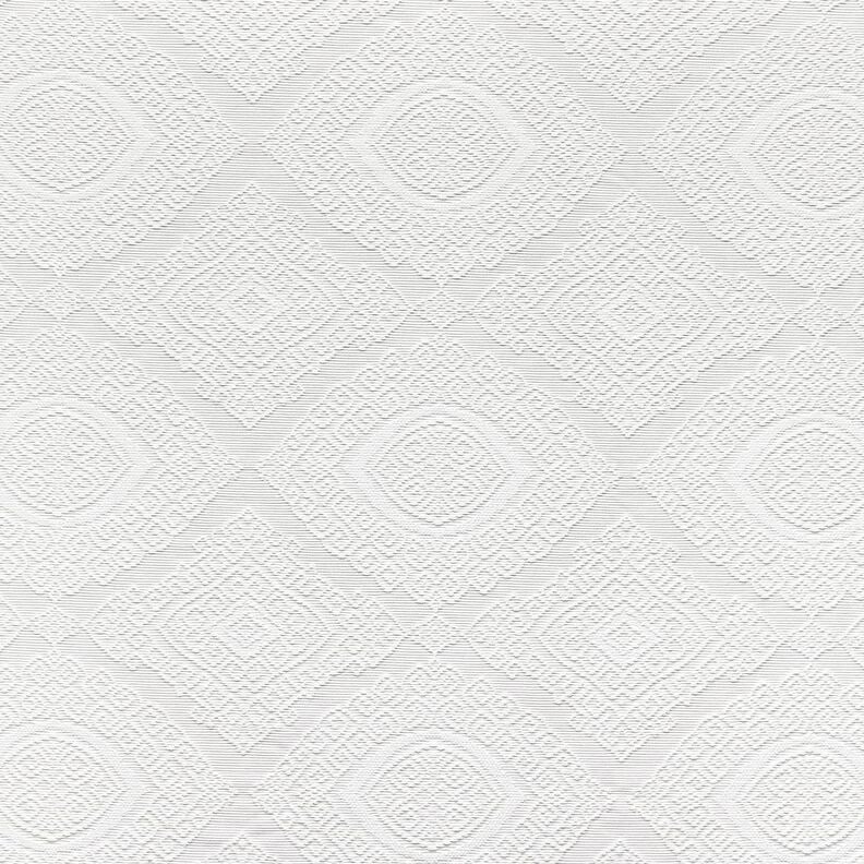 Dekorationstyg Jacquard dekorativa romber 275 cm – vit,  image number 1