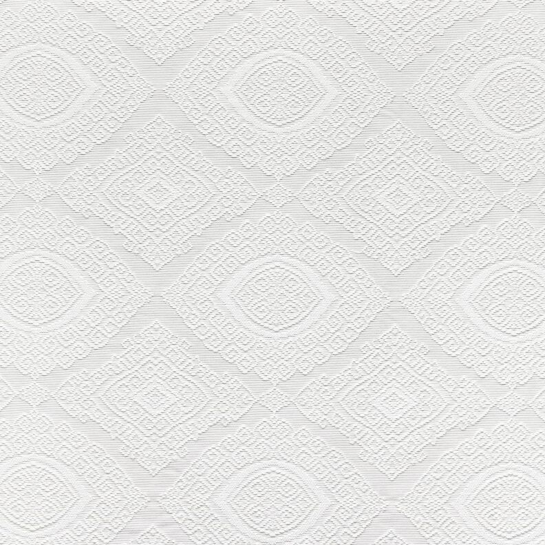 Dekorationstyg Jacquard dekorativa romber 275 cm – vit, image number 1