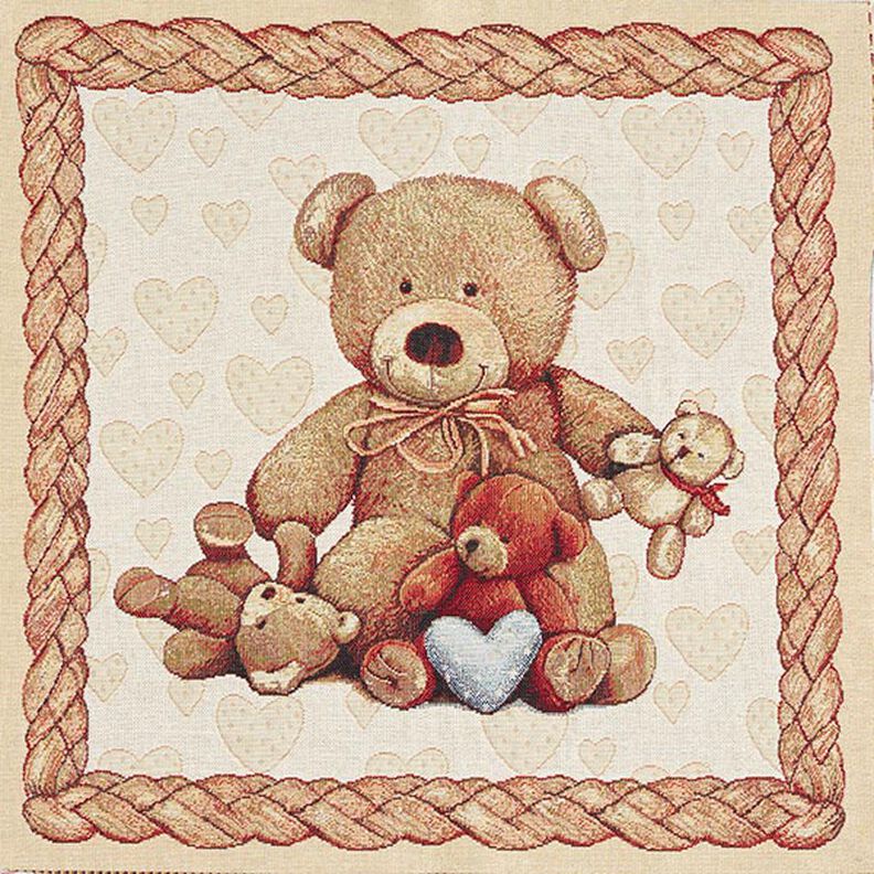 Dekorationstyg Gobelängstycke Teddybjörnar – beige,  image number 1