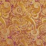 Jacquard för kläder Metallic paisley – lila/guld,  thumbnail number 1