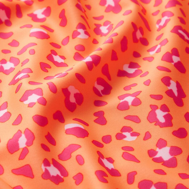 Baddräktstyg med leopardmönster – persikofärgad/intensiv rosa,  image number 2