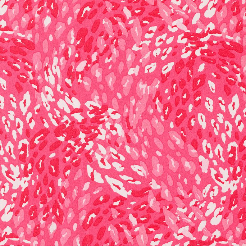 crêpetyg abstrakt leopardmönster – intensiv rosa,  image number 1