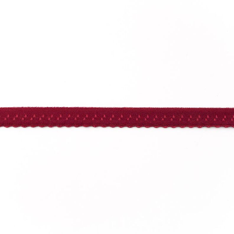 Elastistiskt infattningsband Spets [12 mm] – bordeauxrött,  image number 1