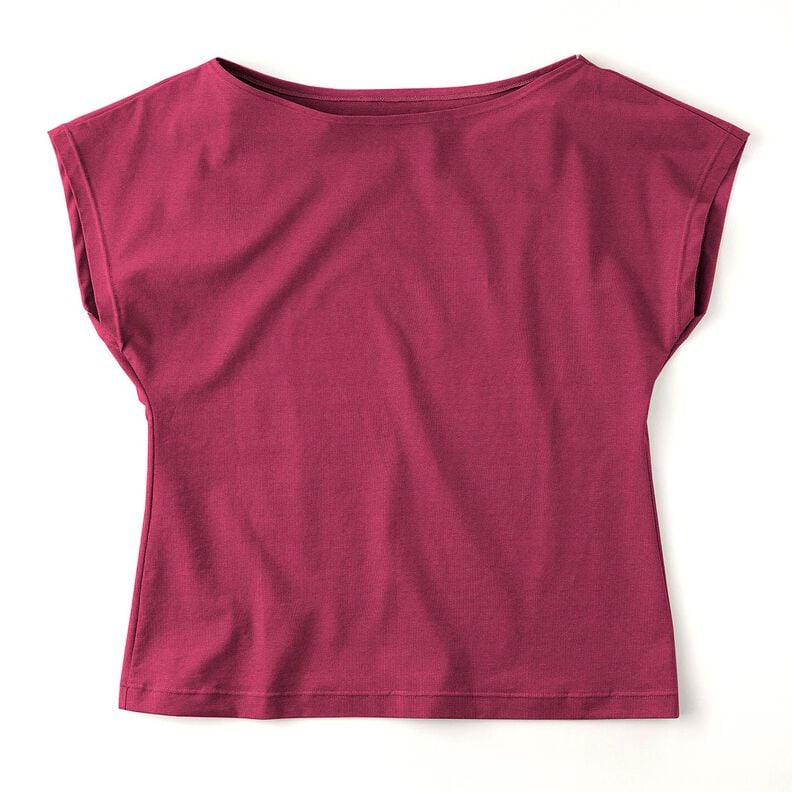 Bomullsjersey medium enfärgad – purpur, image number 6