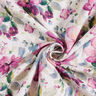 Muslin/Dubbel-krinkelväv Akvarellblommor Digitaltryck | by Poppy vit/purpur,  thumbnail number 3
