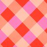 Bomullssatin Large Gingham | Nerida Hansen – korall/ljusrosa,  thumbnail number 1