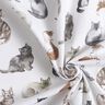 Bomullspoplin Glada katter Digitaltryck | Poppy Fabrics – vit,  thumbnail number 3