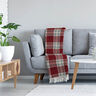 Mysfleece rutor – karminröd/ljusgrå,  thumbnail number 6
