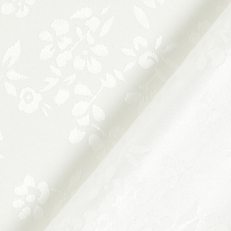 satin fodertyg blommor – vit,  image number 4