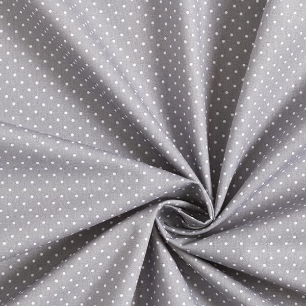 Bomullspoplin Små prickar – grått/vit,  image number 5