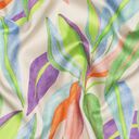 Bomullssatin Blad digitaltryck | Poppy Fabrics – kräm/ljusgrön, 