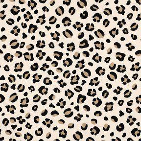 Sweatshirt Ruggad leo-tryck | Poppy Fabrics – kräm/anemon, 