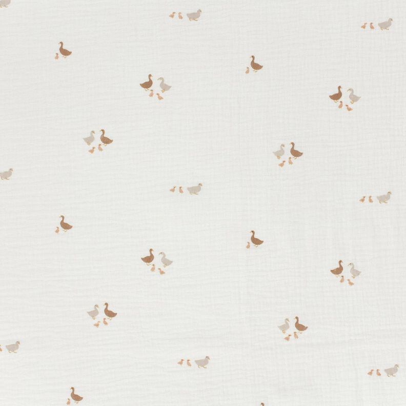 Muslin/Dubbel-krinkelväv Ankfamilj – yllevit/natur, image number 1