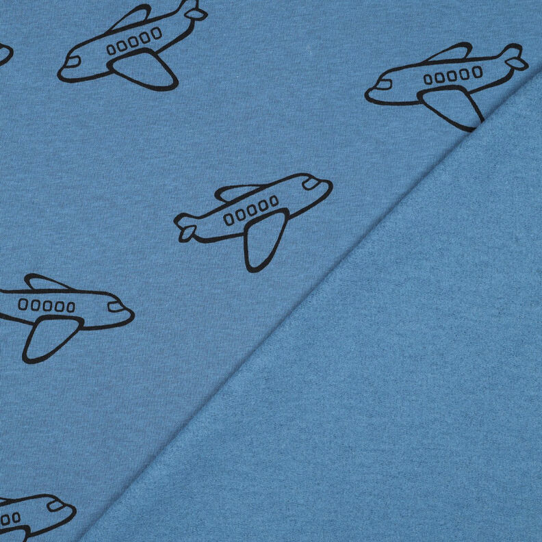 Sweatshirt Ruggad flygplan | Poppy Fabrics – jeansblå,  image number 4