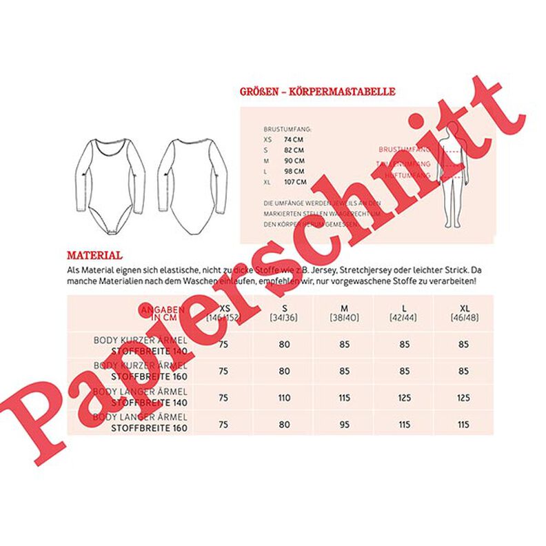 FRAU BECKY Body för tonåringar och kvinnor, två ärmlängder | Studio Schnittreif | XS-XL,  image number 7