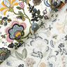 Bomullspoplin paisley-blommor – elfenbensvit/duvblå,  thumbnail number 4