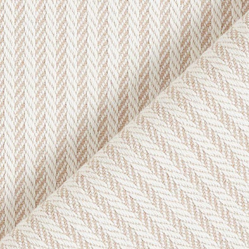 Dekorationstyg Jacquard diskreta ränder – mörkbeige,  image number 3