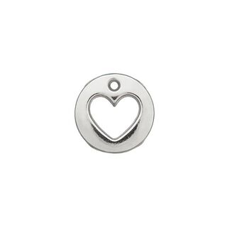 Dekorationsdetalj Hjärta [ Ø 12 mm ] – silver, 