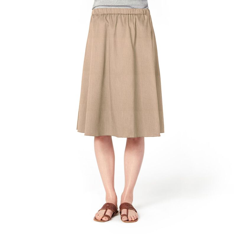 Muslin/Dubbel-krinkelväv – mörkbeige, image number 7