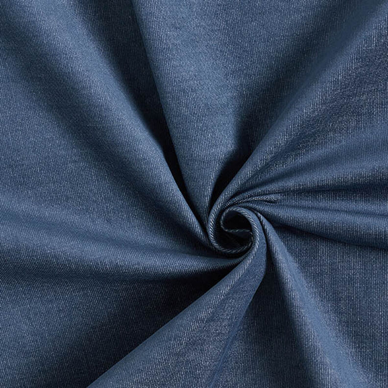 Stretchmanchester jeanslook – jeansblå,  image number 1