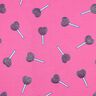 Bomullsjersey Glittriga hjärtklubbor | Poppy Fabrics – pink,  thumbnail number 1