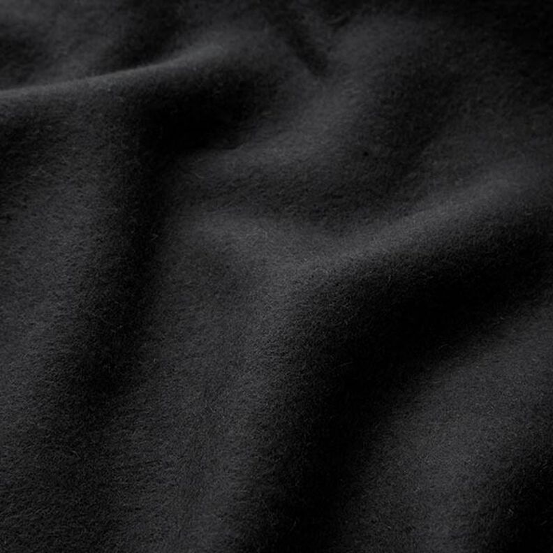 Bomullsfleece Enfärgat – svart, image number 3