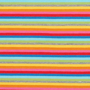 Bomullsjersey smala regnbågsränder | by Poppy,  Bomullsjersey smala regnbågsränder | by Poppy,