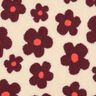 Teddyplysch Blommor | Poppy Fabrics – cashew/bordeauxrött,  thumbnail number 1
