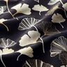 Dekorationstyg Jacquard Ginkgoblad – svart/guld,  thumbnail number 2