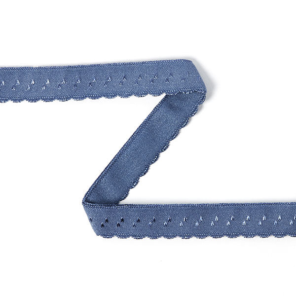 Elastiskt spets-kantband 15 – blågrått,  image number 1