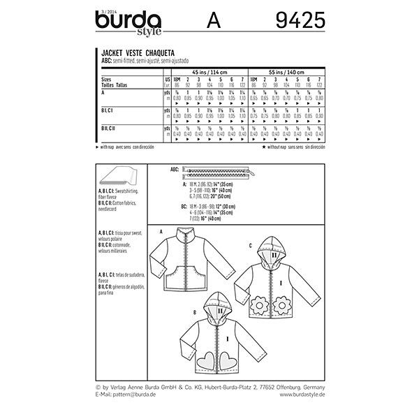 Jacka / Huvjacka, Burda 9425, image number 5