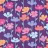 French Terry Sommarsweat färgglada blommor | Poppy Fabrics – rödlila,  thumbnail number 1