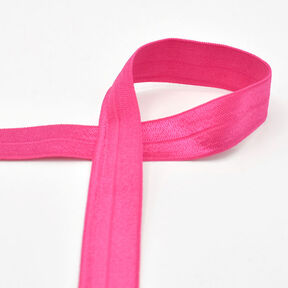 Elastiskt kantband (vikt resår) glänsande [20 mm] – intensiv rosa, 