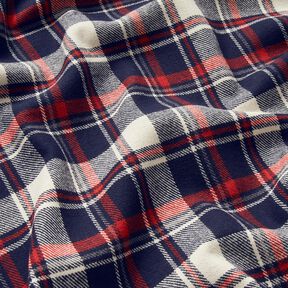Bomullsflanell rutigt – svartblå/karminröd,  Bomullsflanell rutigt – svartblå/karminröd,
