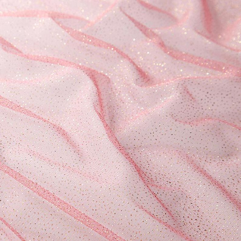 Glittrigt tylltyg Royal – gammalt rosa/guld,  image number 3