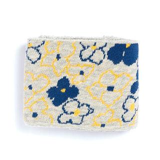 GOTS Ekologiska stickade muddar CUFF ME REMEMBER ME Forget-Me-Not [140 cm | 7,5 cm] | Albstoffe, 