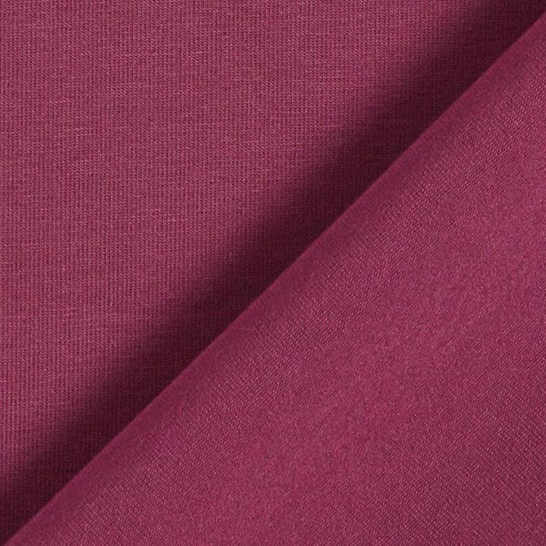 Bomullsjersey medium enfärgad – bordeauxrött,  image number 5