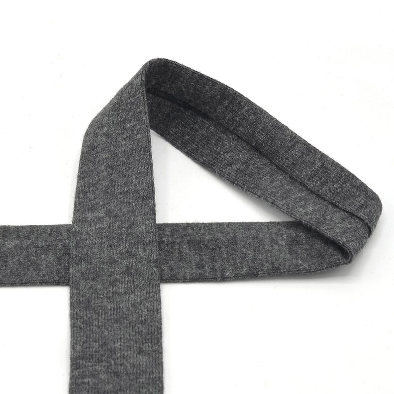 Snedslå Bomullsjersey Melange [20 mm] – antracit,  image number 1
