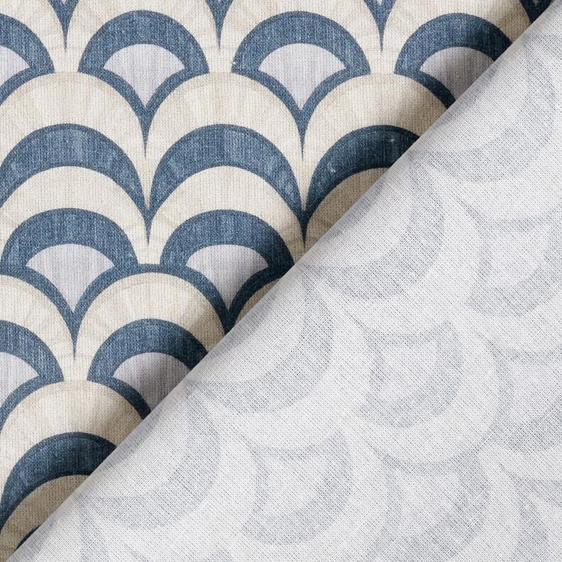 Bomullstyg Poplin eleganta valv – blågrått/ljus gråbrun,  image number 4