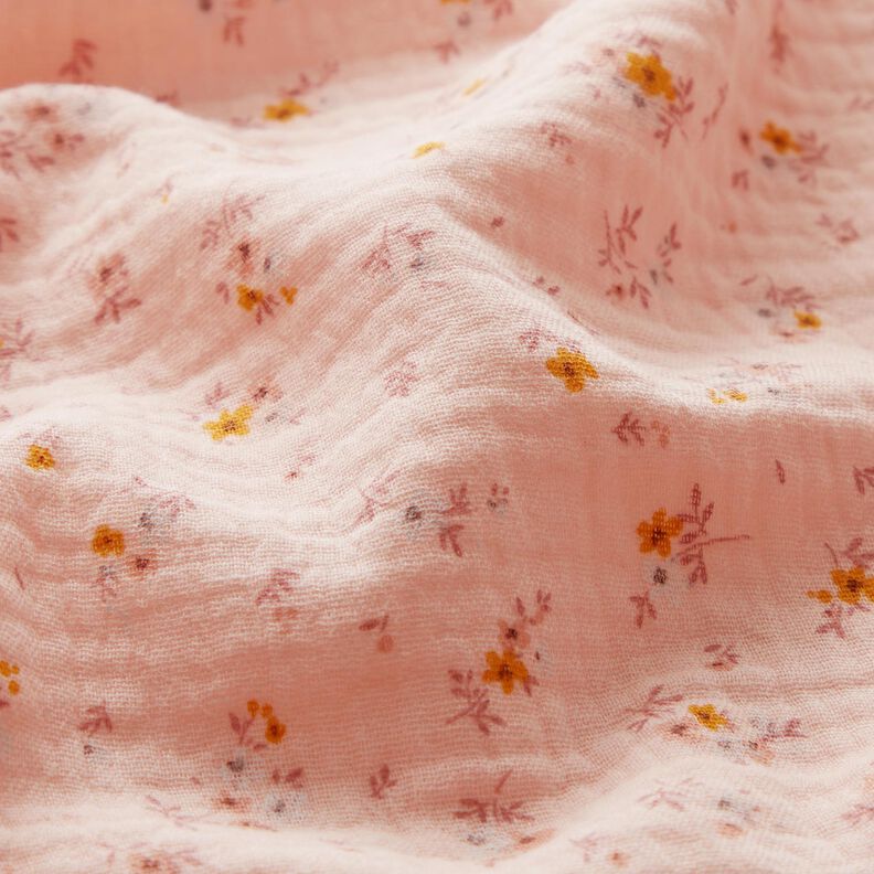 Muslin/Dubbel-krinkelväv romantiska blommor – rose,  image number 2