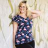 Bomullsjersey Flamingo | Glitzerpüppi – nattblå/ljusrosa,  thumbnail number 7