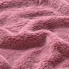 Fuskpäls plysch uni – mörk gammelrosa, 
