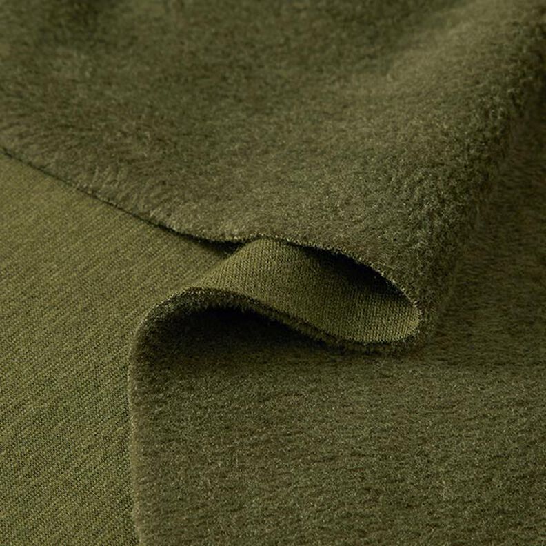 Alpfleece Mjuk sweat Enfärgat – mörk-oliv,  image number 4